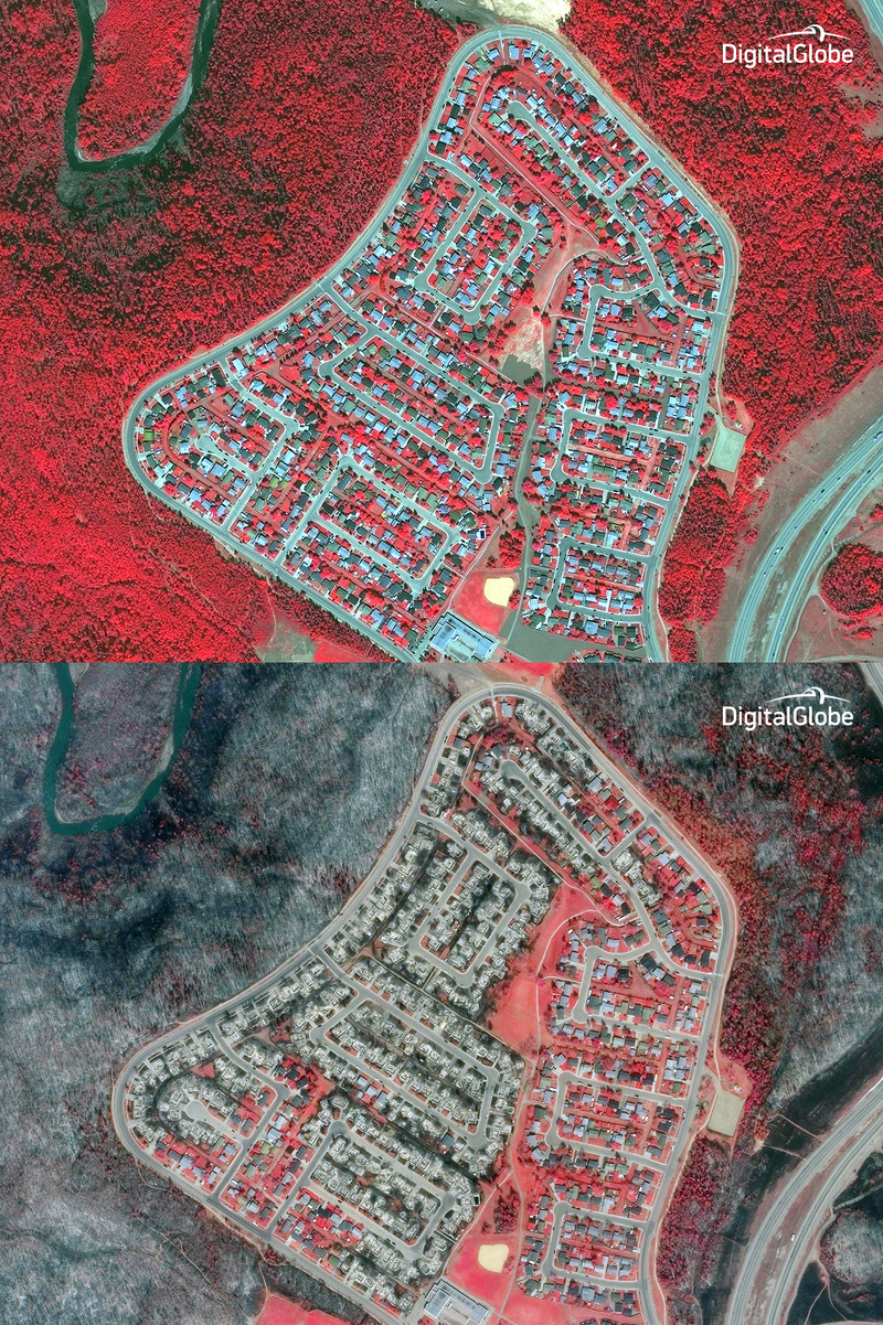 Gone in minutes. (Image: DigitalGlobe)